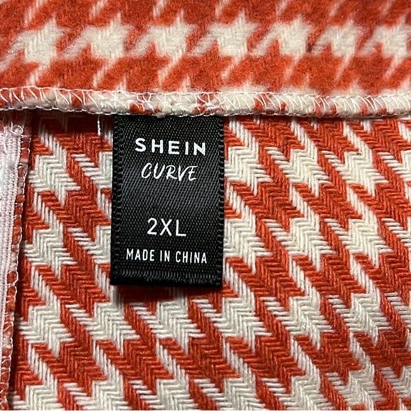 SHEIN Houndstooth Raw Hem Mini Skirt - Picture 9 of 10